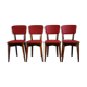 Suite de 4 chaises années 50