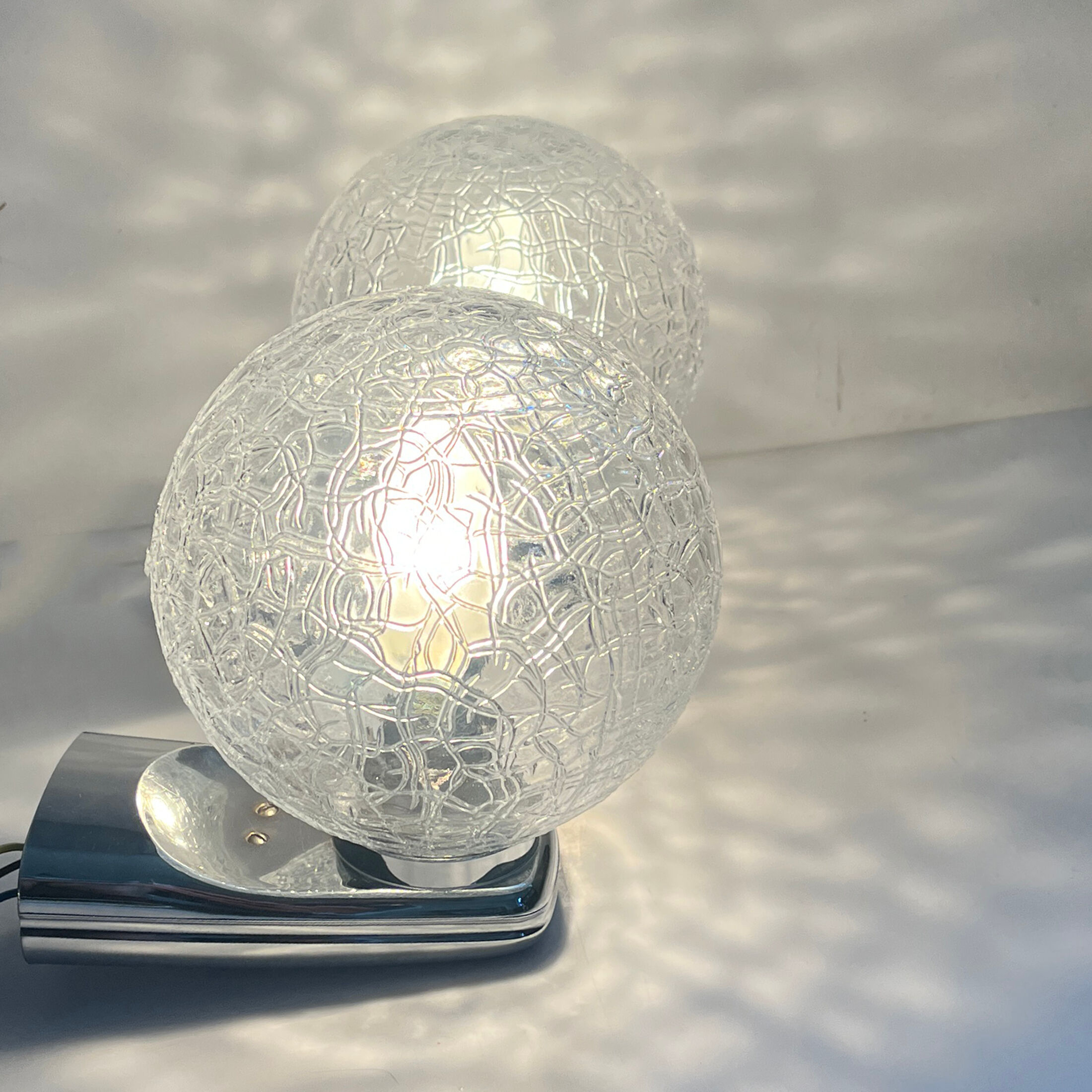 Pair of DusselPlastic wall lamps Germany, 1980s