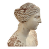 Grand buste de femme en plâtre