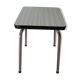 White formica stool with gray zebras from the 60s