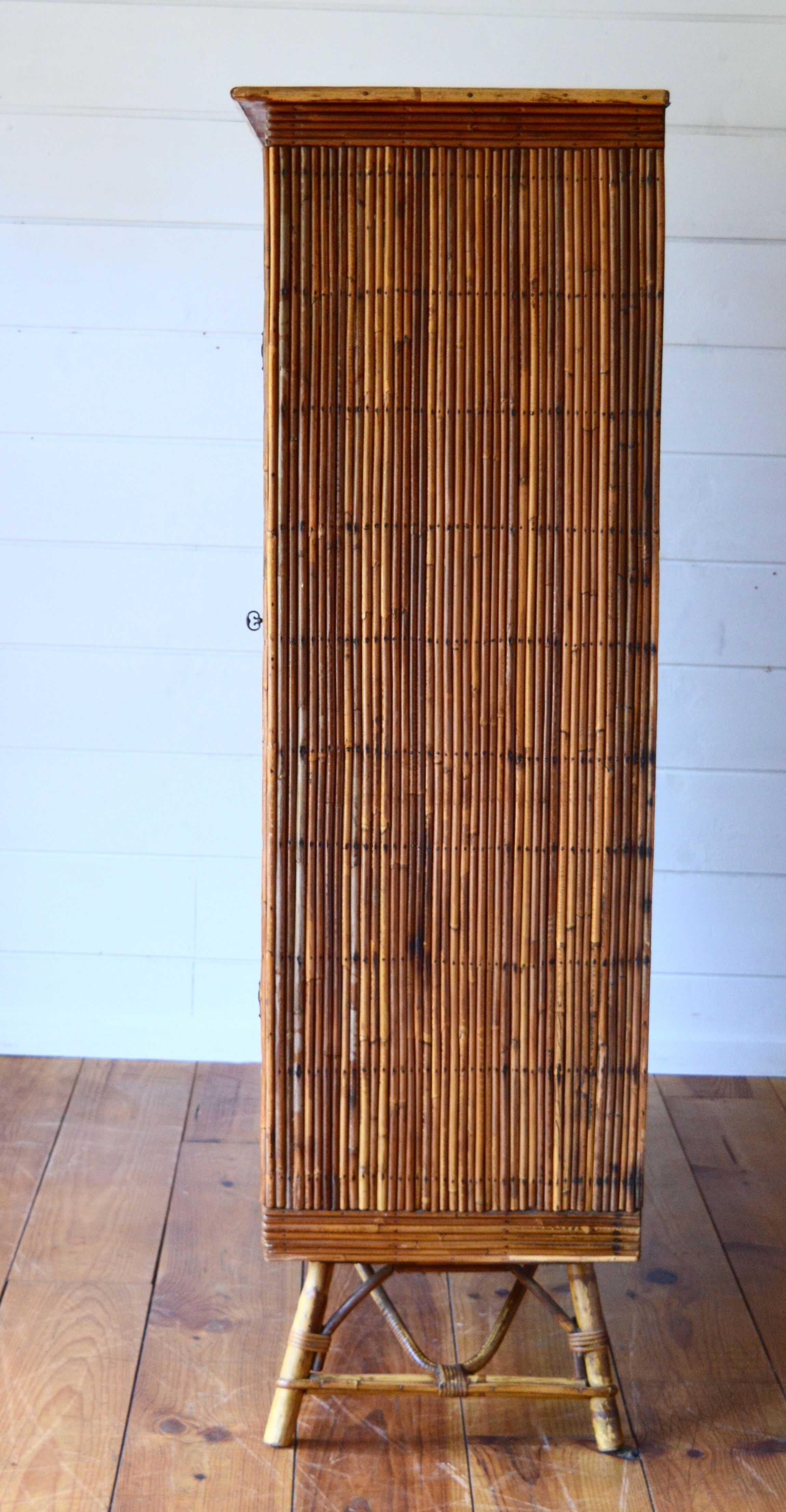 Rattan and bamboo wardrobe