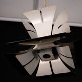 1970s Goffredo Reggiani Style Lacquer & Chrome Chandelier