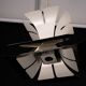 1970s Goffredo Reggiani Style Lacquer & Chrome Chandelier