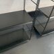 Pair shelves vintage 1960 black string - 49 x 58 cm