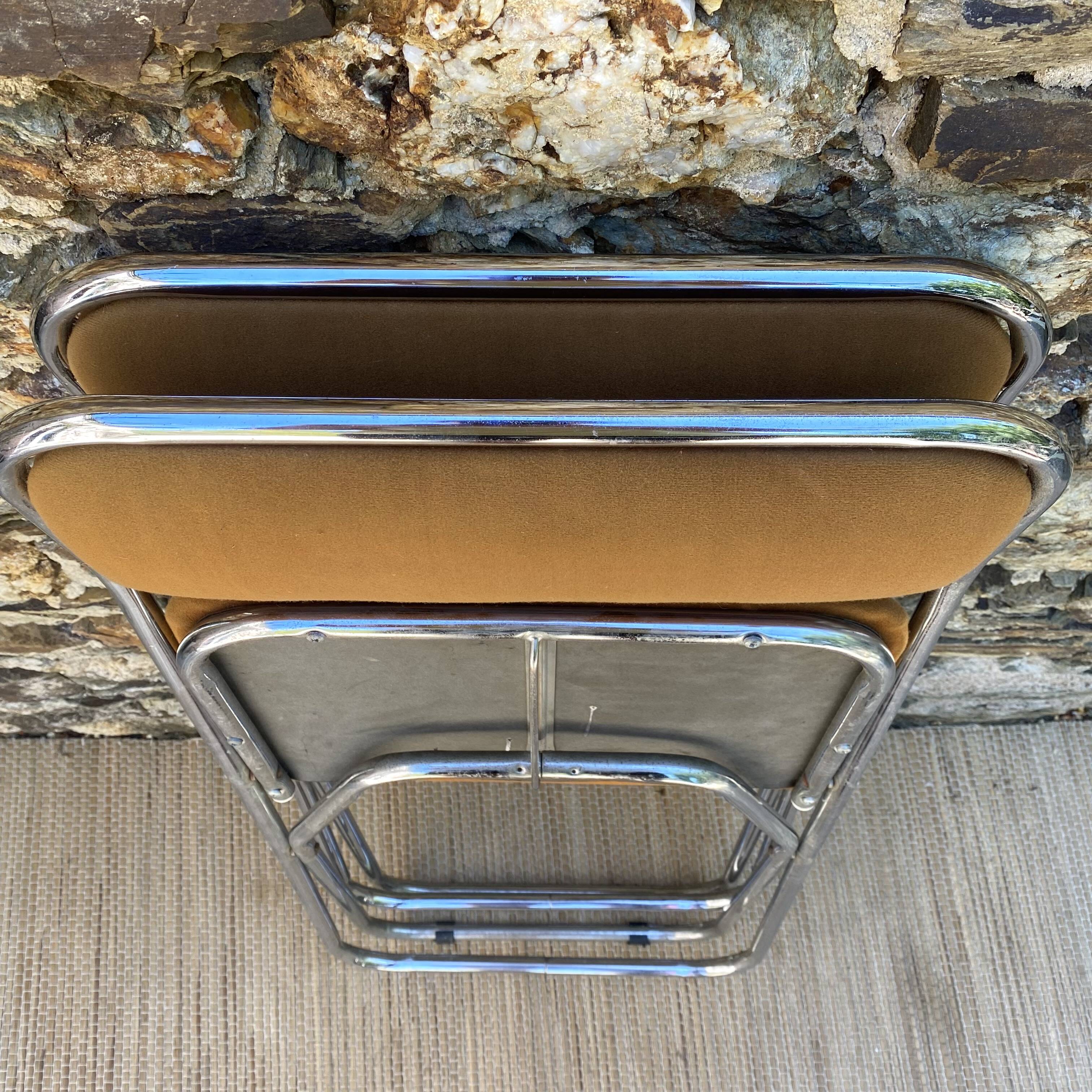 Vintage chrome folding chairs