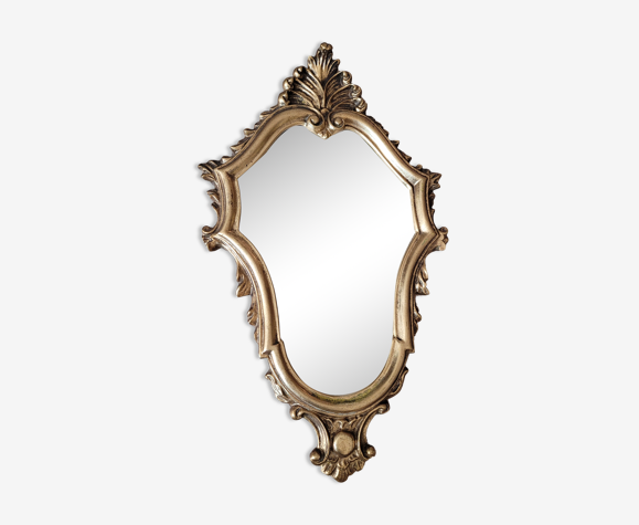 Miroir doré lys 46x27