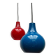 Set of 2 German glass pendants in mid-century style by Peill & Putzler.