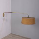 Applique murale vintage en laiton réglable des années 1950, design italien