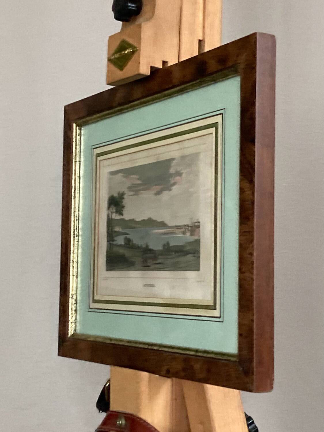 Tableau, gravure paysage à ANTIBES époque XIXe