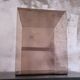 Rectangular piece of furniture or coffee table in smoked plexiglass by Michel Dumas.