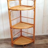 Rattan angle shelf