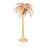 Rattan “banana tree” floor lamp