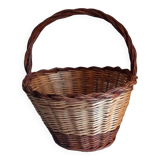 Two-tone wicker basket