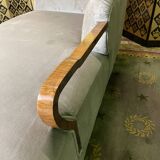 Art Deco era meridian in taupe velvet