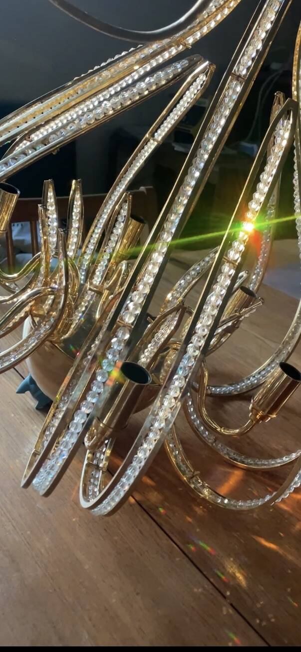 Italian crystal lustre, 1990