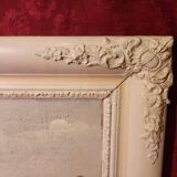 Old painting Oil on canvas Animated lake landscape signed Henry