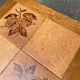Solid wood and ceramic coffee table from the 1970s.