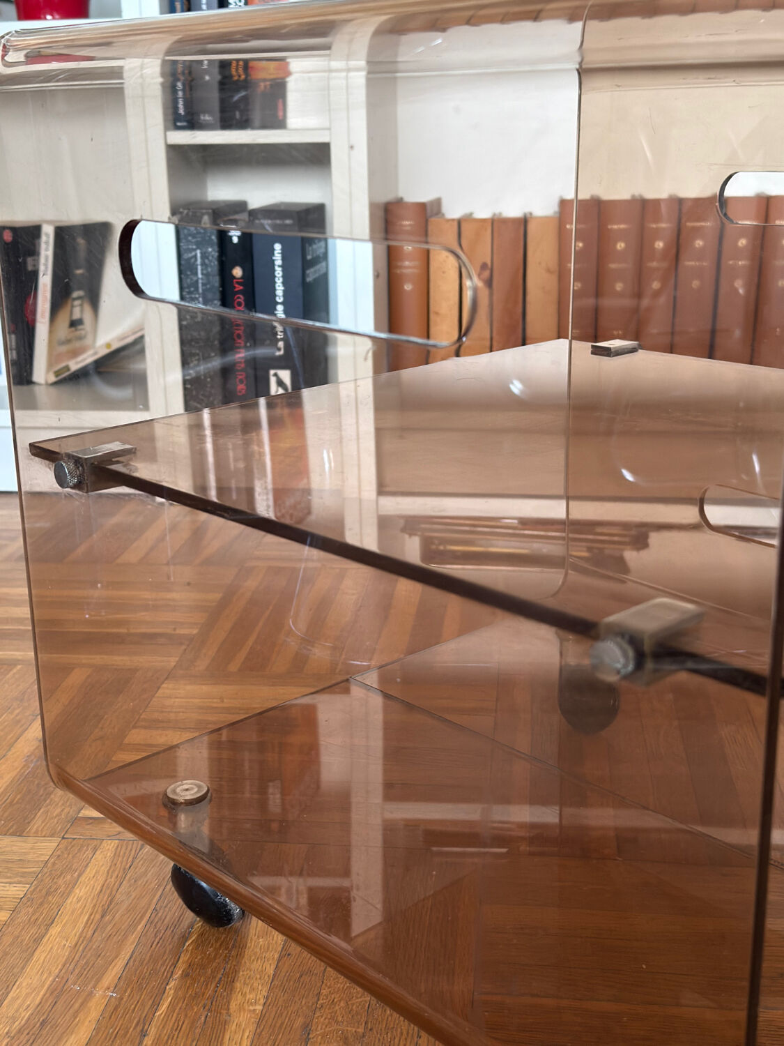 Smoked Plexiglas coffee table