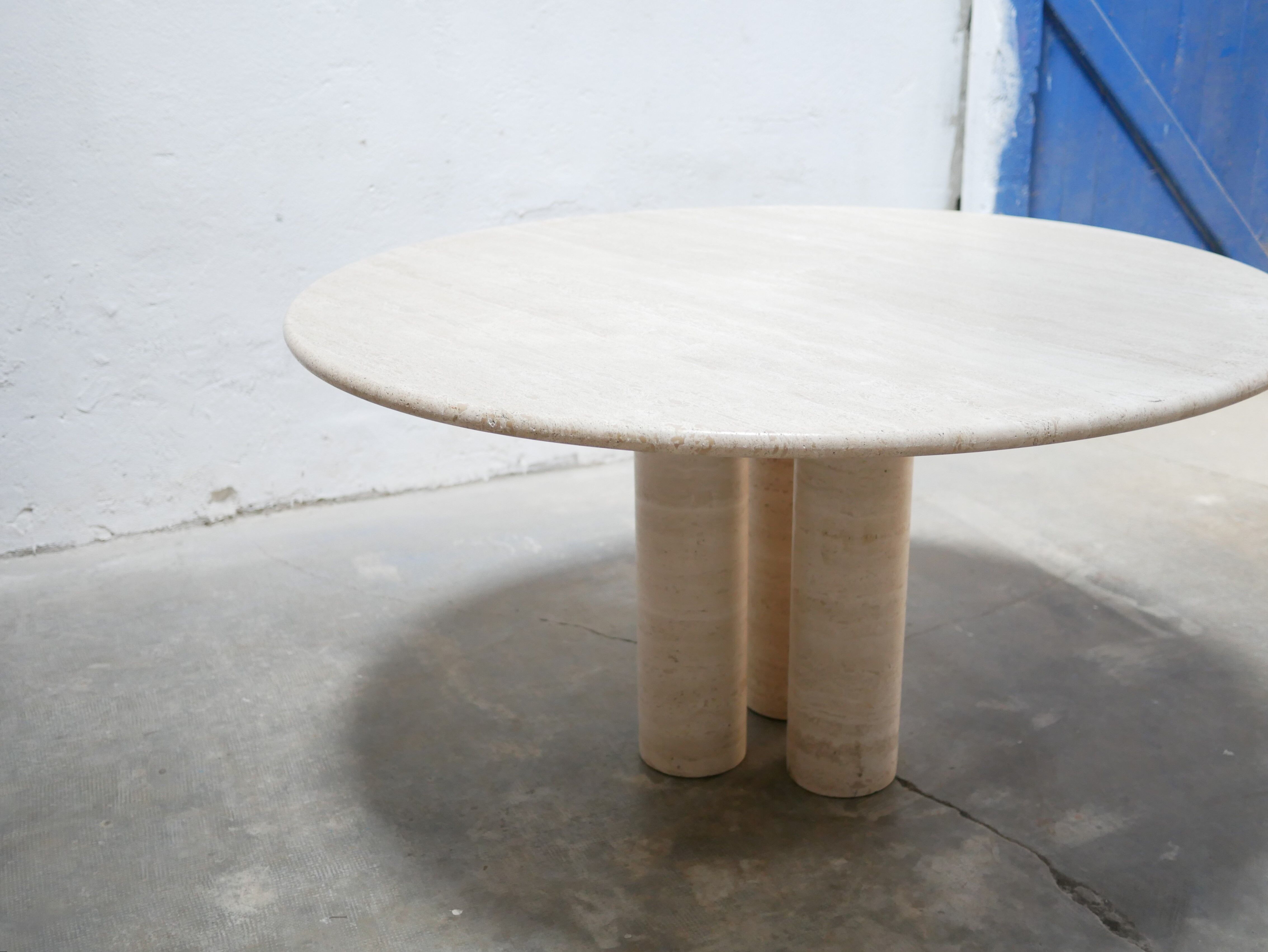 Vintage travertine dining table