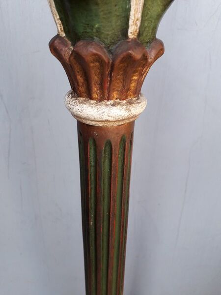 Esapgne ep 1900 ground carved wood lamppost