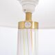 Pair of 1970s tall White Glass Table Lamps model "Candy" by Holmegaard