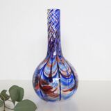 Murano vase, blue and red
