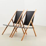 Yrjo Wiherheimo & Rudi Merz Rare Pair of Pinna Lounge Chairs for Korkeakosko Oy Finland 1970s