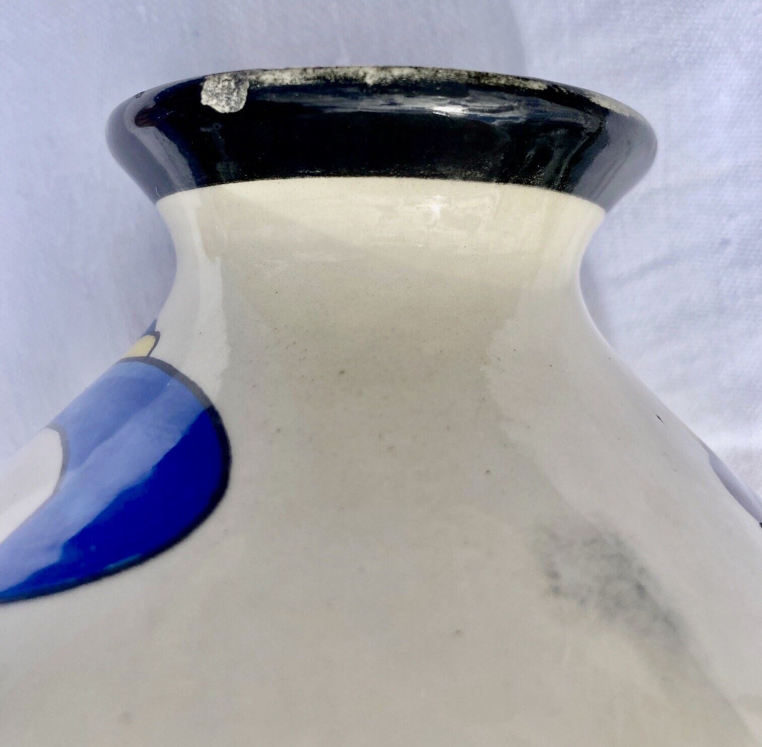 Vase ball art deco ceramic HB QUIMPER Prior to 1942 - decoration 524 - N°2