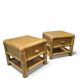 2 x Bamboo night stands / side tables / 1980s