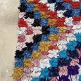Tapis Berbère Boucherouite coloré - 85 x 153 cm