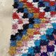 Tapis Berbère Boucherouite coloré - 85 x 153 cm