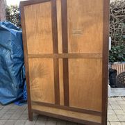 Armoire parisienne vitrée grise de la Samaritaine 1960