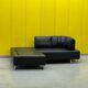 Black Leather De Sede DS-165 Sofa