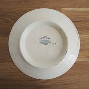 Old footed ceramic pie dish Sarreguemines – Algiers