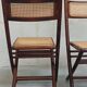 Chaises pliantes en bois et cannage, 80's