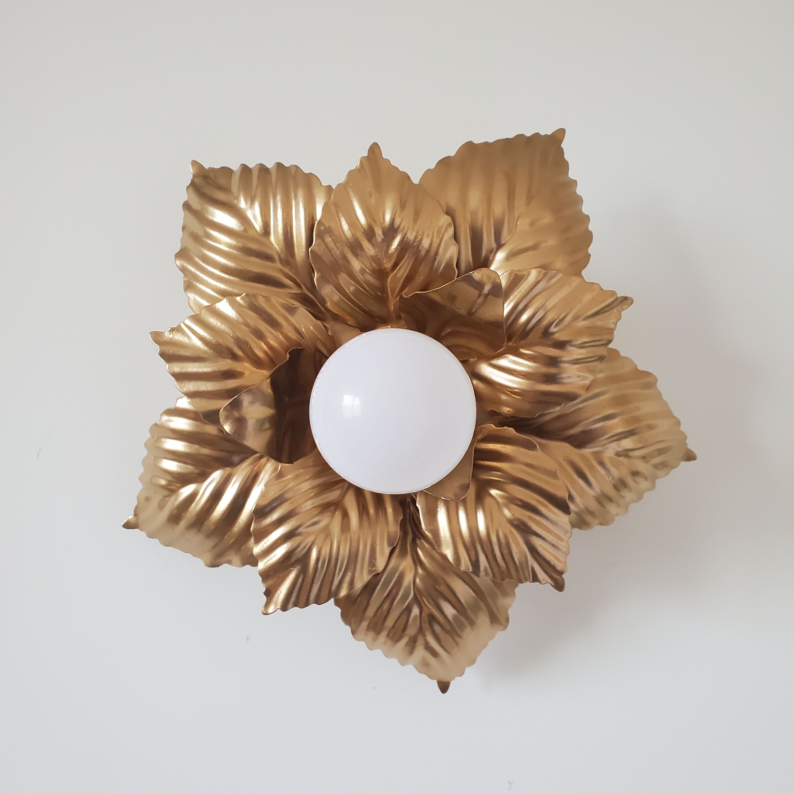 Masca style wall lamp in gilded metal