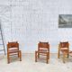 Ensemble de trois fauteuils Knud Friis années 1960