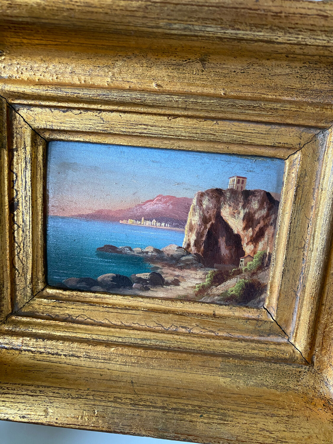 Italian oil on panel 19th