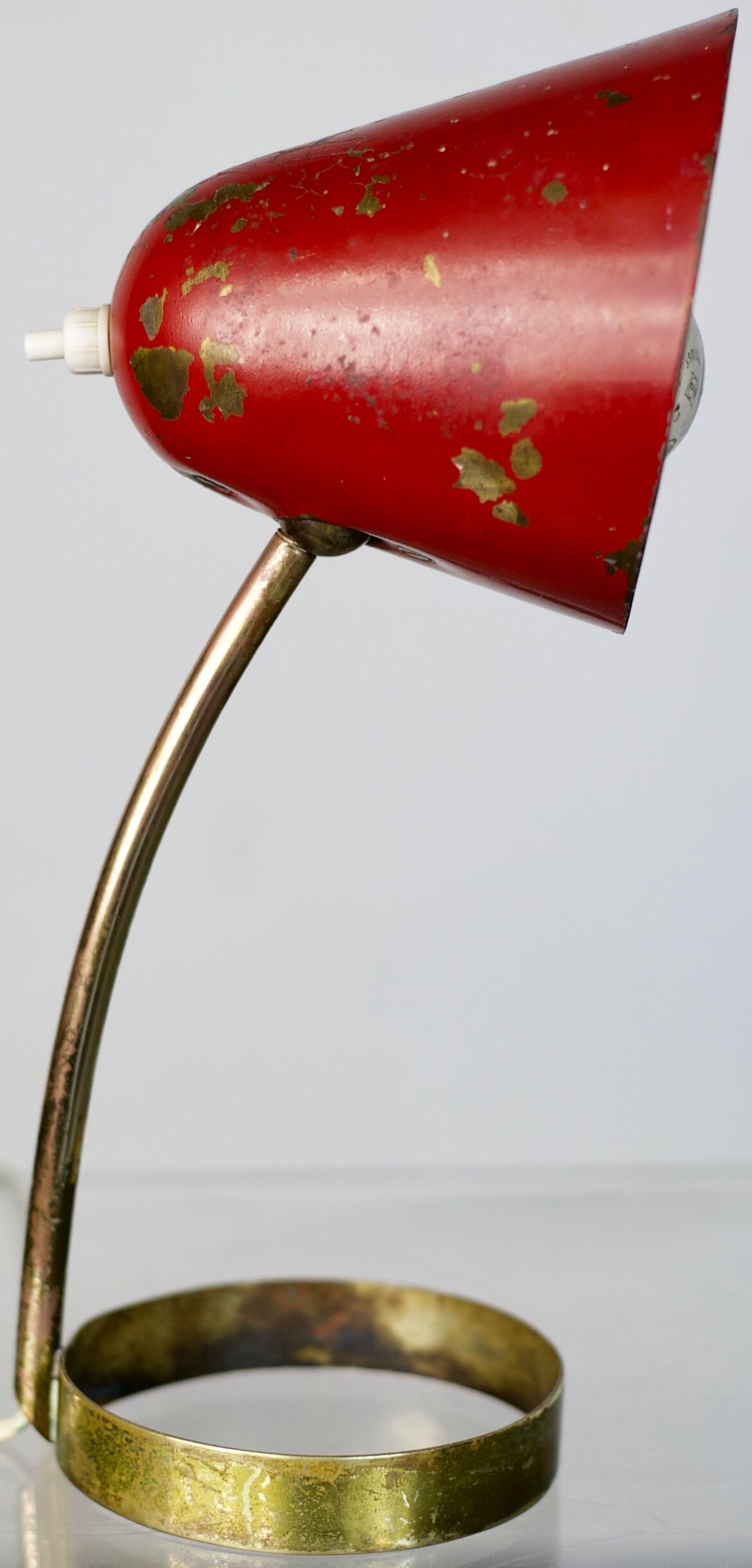 Red brass lamp 50's