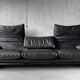 Maralunga black leather sofa 3 seater, Vico Magistretti for Cassina