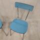 Paire de chaises formica bleu
