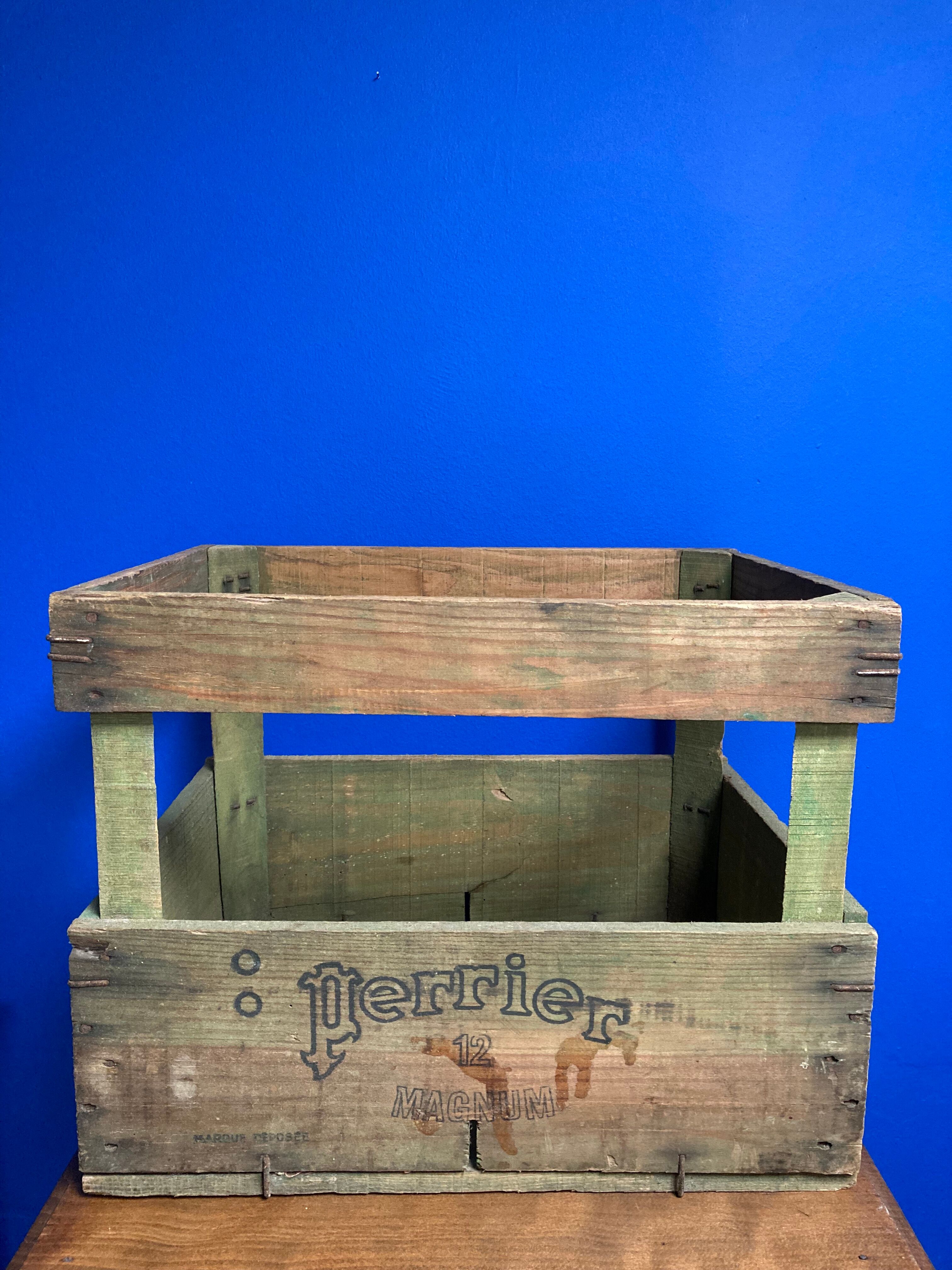 Vintage perrier crate