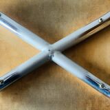 Vintage step stool in black formica and chrome steel