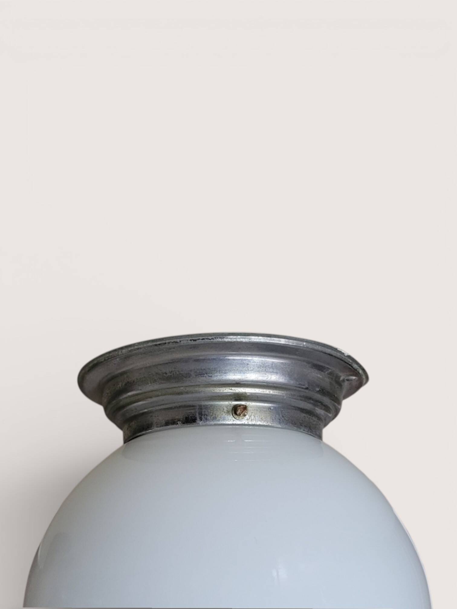 1950s Glass Globe Ceiling Light