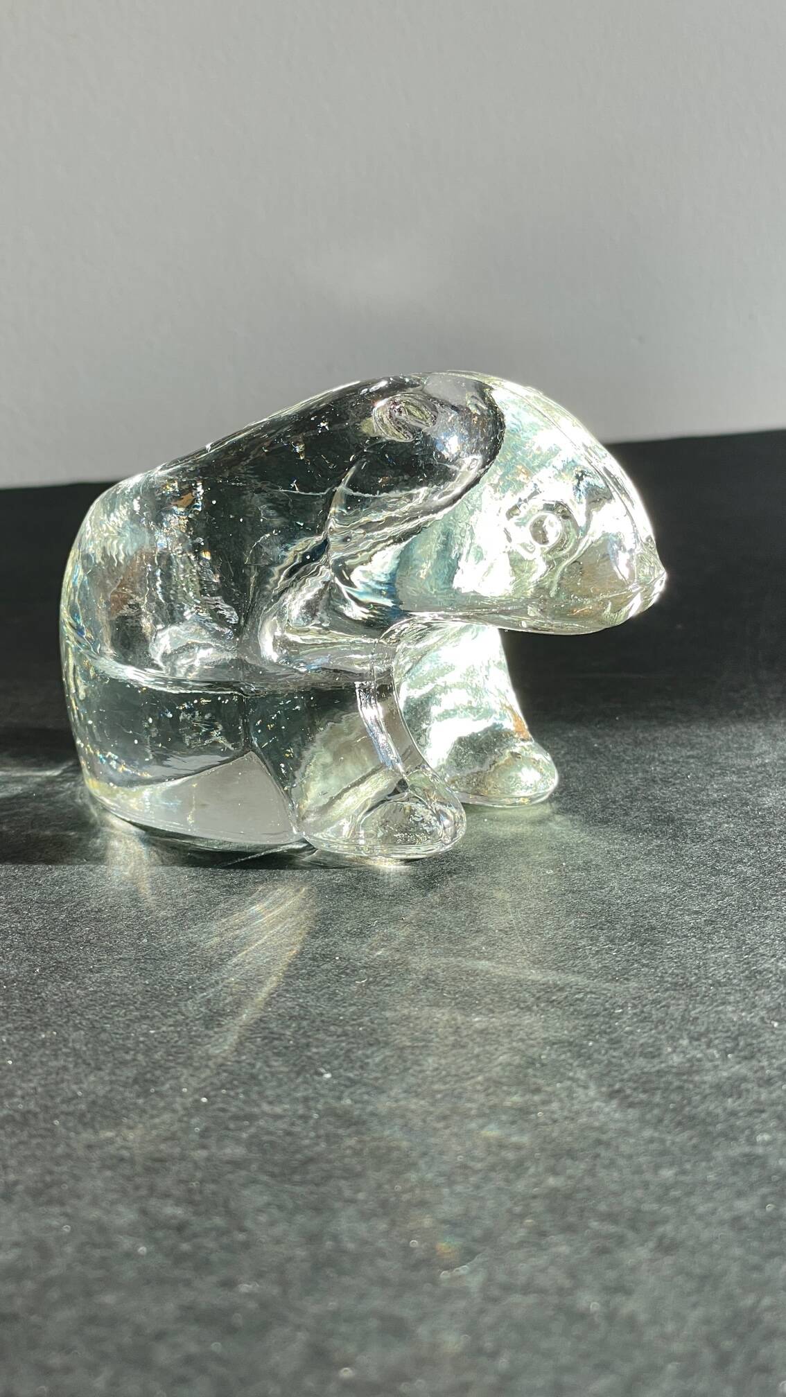 Semi-crystal candle holder Polar BEAR Shape Vintage