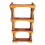 Étagère de bateau 4 niveaux en bois et corde