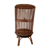 Round rattan wicker cage