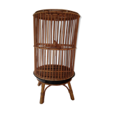 Round rattan wicker cage