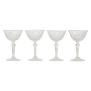 Set of 7 Regency Fidenza Crystal Champagne Glasses