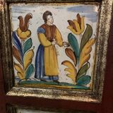 Spanish cabinet with 8 earthenware plates